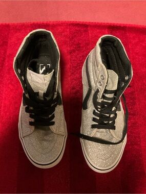 Vans Silver Glitter High-Top Sneakers for Men
